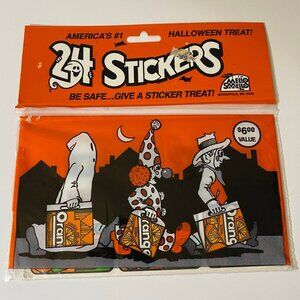 Vintage Mello Smello Halloween Treat 24 Scratch N Sniff Stickers